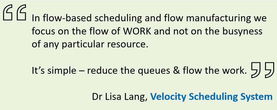 Flow Based Scheduling | Flow Manufacturing